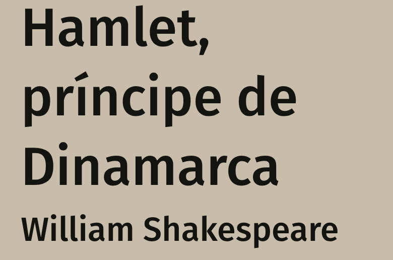 Hamlet, príncipe de Dinamarca libro de William Shakespeare