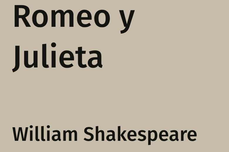 Romeo y Julieta libro de William Shakespeare