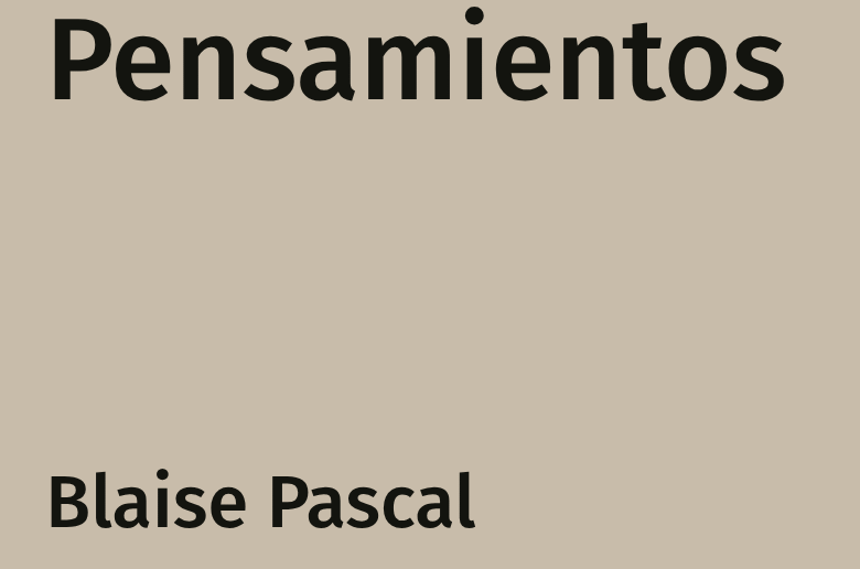 Pensamientos libro de Pascal