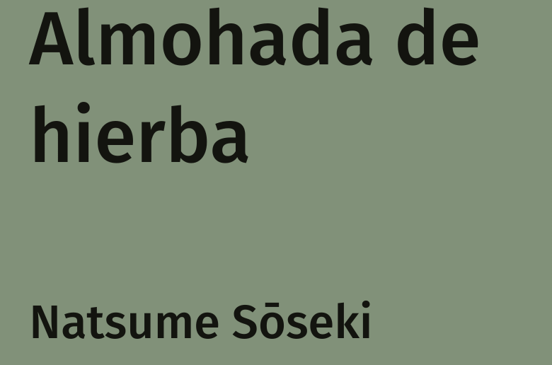 Almohada de hierba libro de natsume sōseki