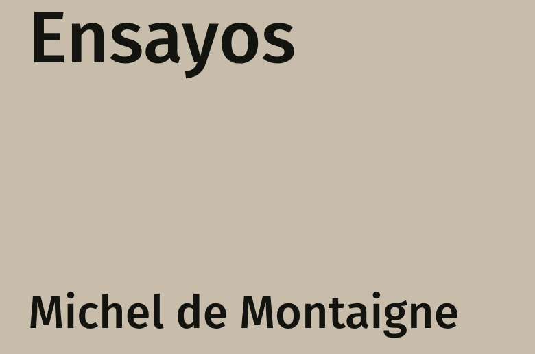 Ensayos libro de Michel de Montaigne