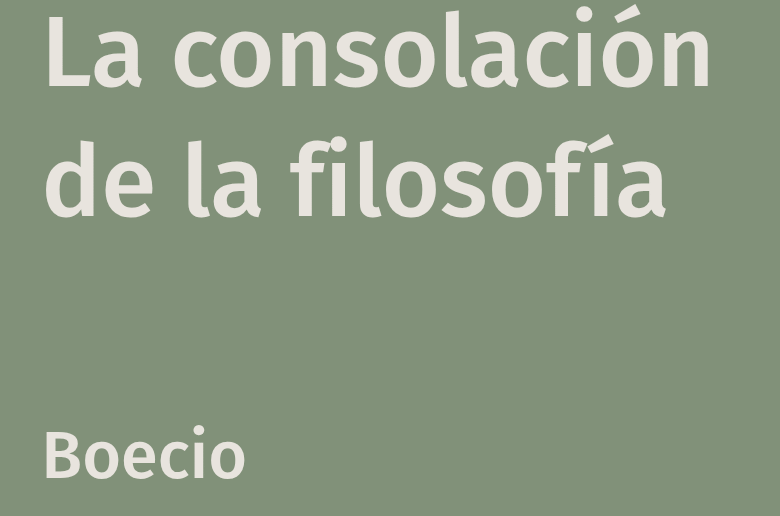 La consolación de la filosofía libro de Boecio