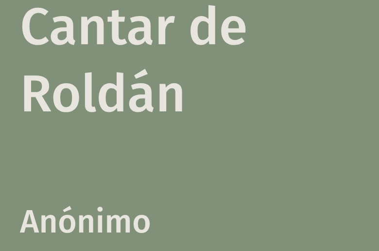 Cantar de Roldán libro