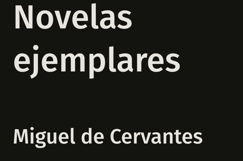 Novelas ejemplares libro de Miguel de Cervantes