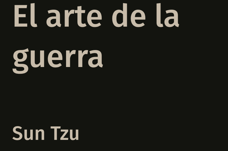 El arte de la guerra libro de Sun Tzu