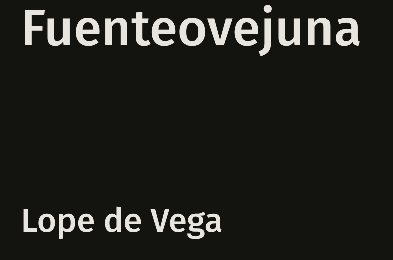 Fuenteovejuna libro de Lope de Vega