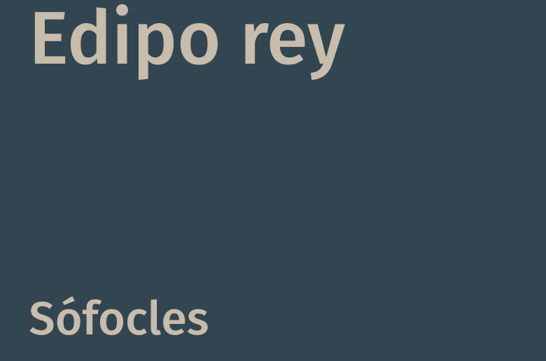 Edipo rey libro de Sófocles