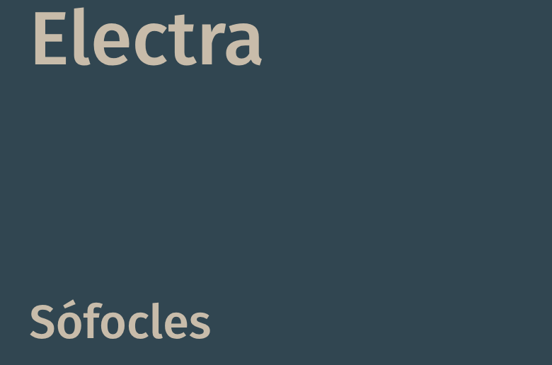 Electra libro de Sófocles