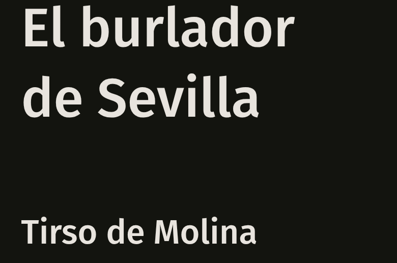 El burlador de Sevilla libro de Tirso de Molina