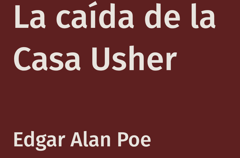 La caída de la Casa Usher libro de Edgar Alan Poe
