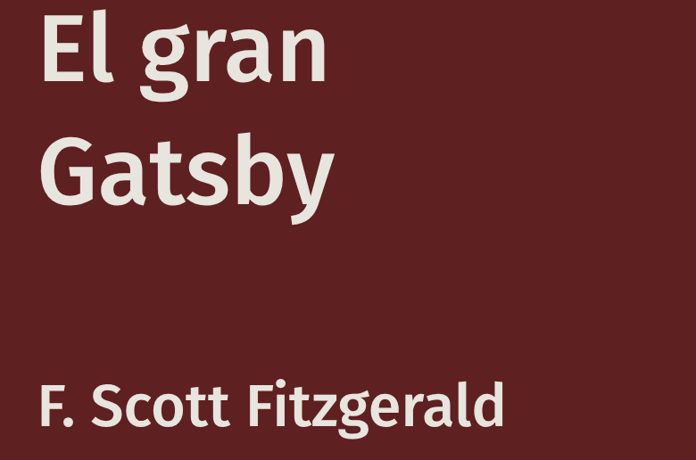 El gran Gatsby libro F. Scott Fitzgerald)