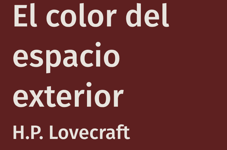 El color del espacio exterior libro de H.P. Lovecraft