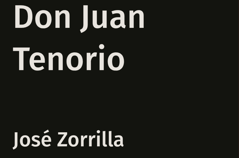 Don Juan Tenorio libro de José Zorrilla