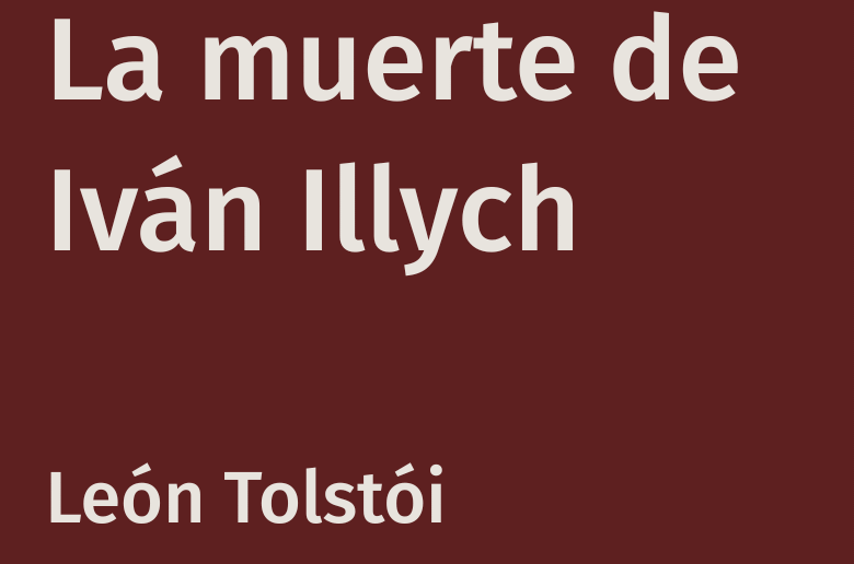 La muerte de Iván Illych libro