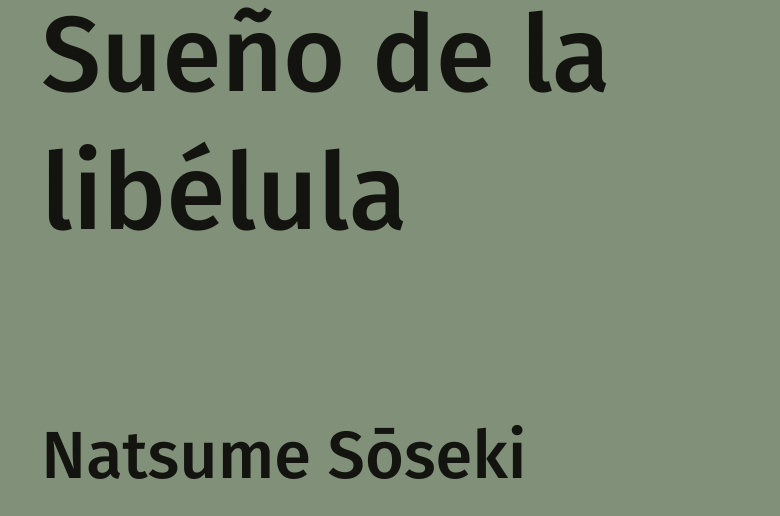 Sueño de la libélula libro de Natsume Sōseki