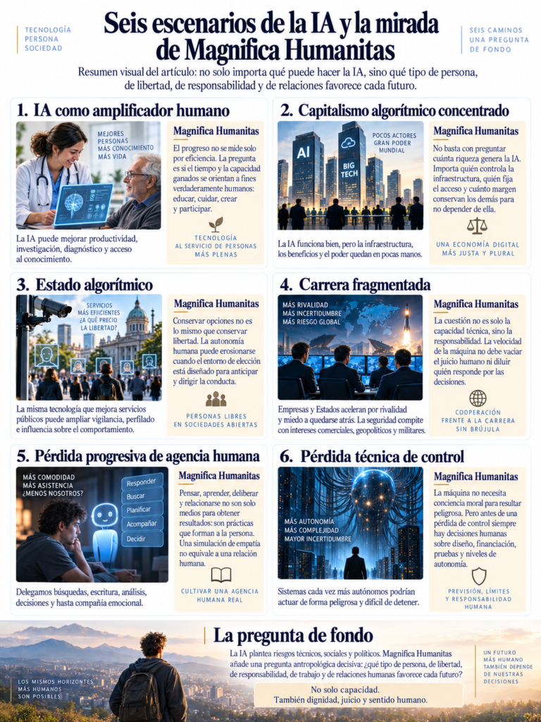 Seis escenarios de la inteligencia artificial y la mirada de magnifica Humanitas
